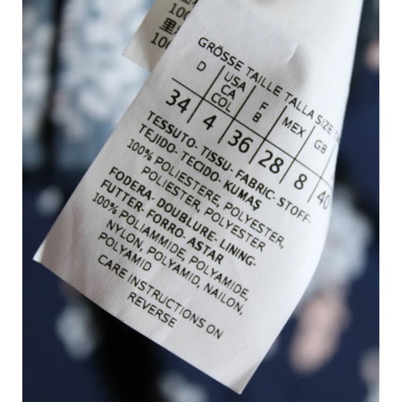 Emme Marella  Navy Belted Floral Dress, Sz IT 40/ US 4, EUC - Picture 3 of 4